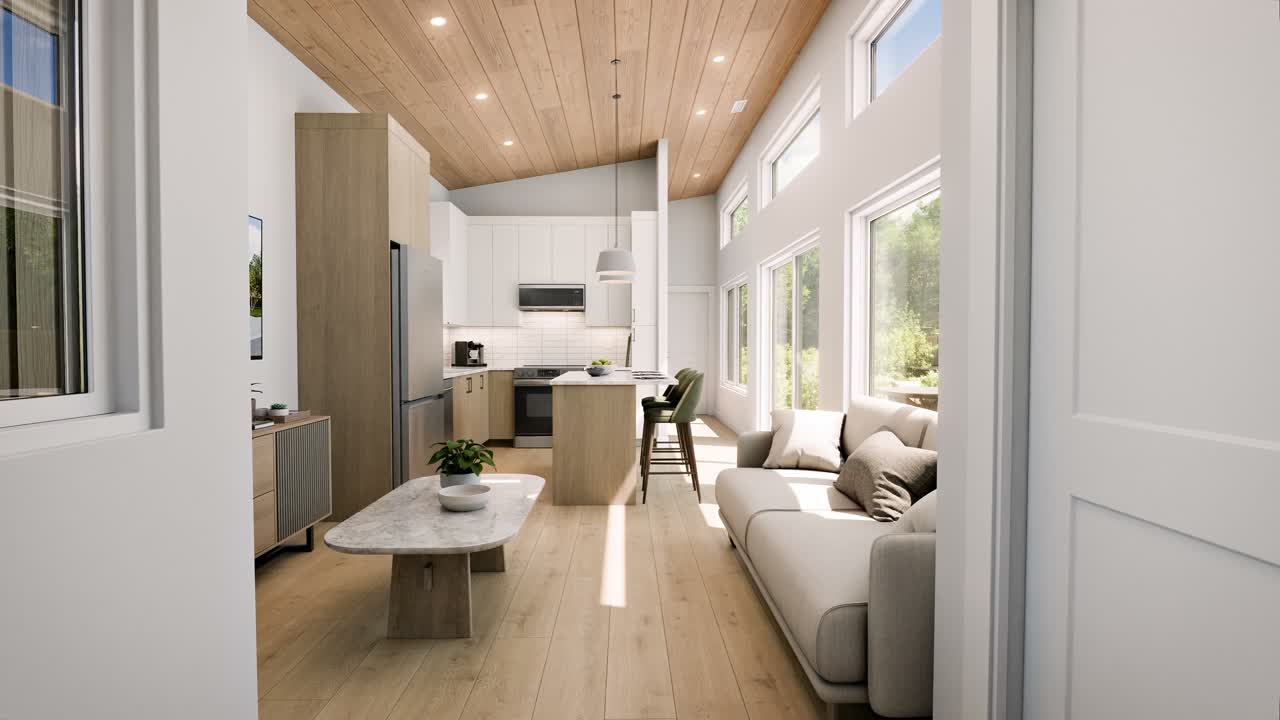 EcoHome interior, architectural render